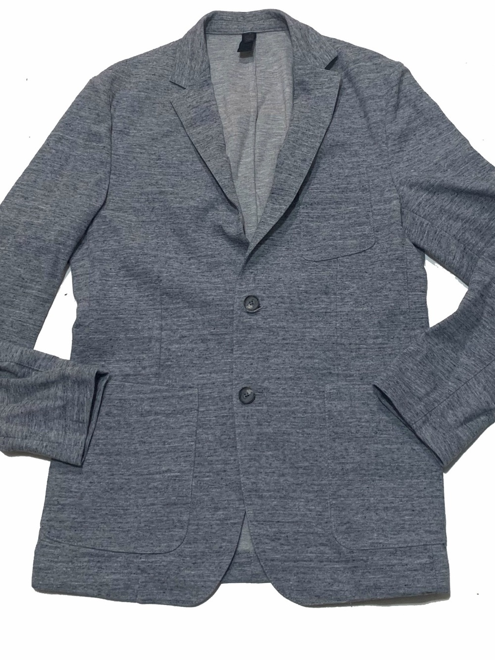 Hugo Boss Men's Gray Knit Two-Button Blazer
